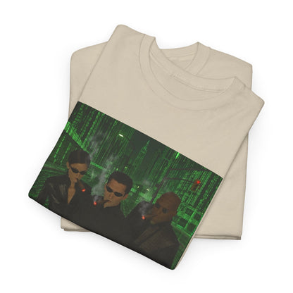 Neo, Trinity, Morpheus Smoking In The Matrix