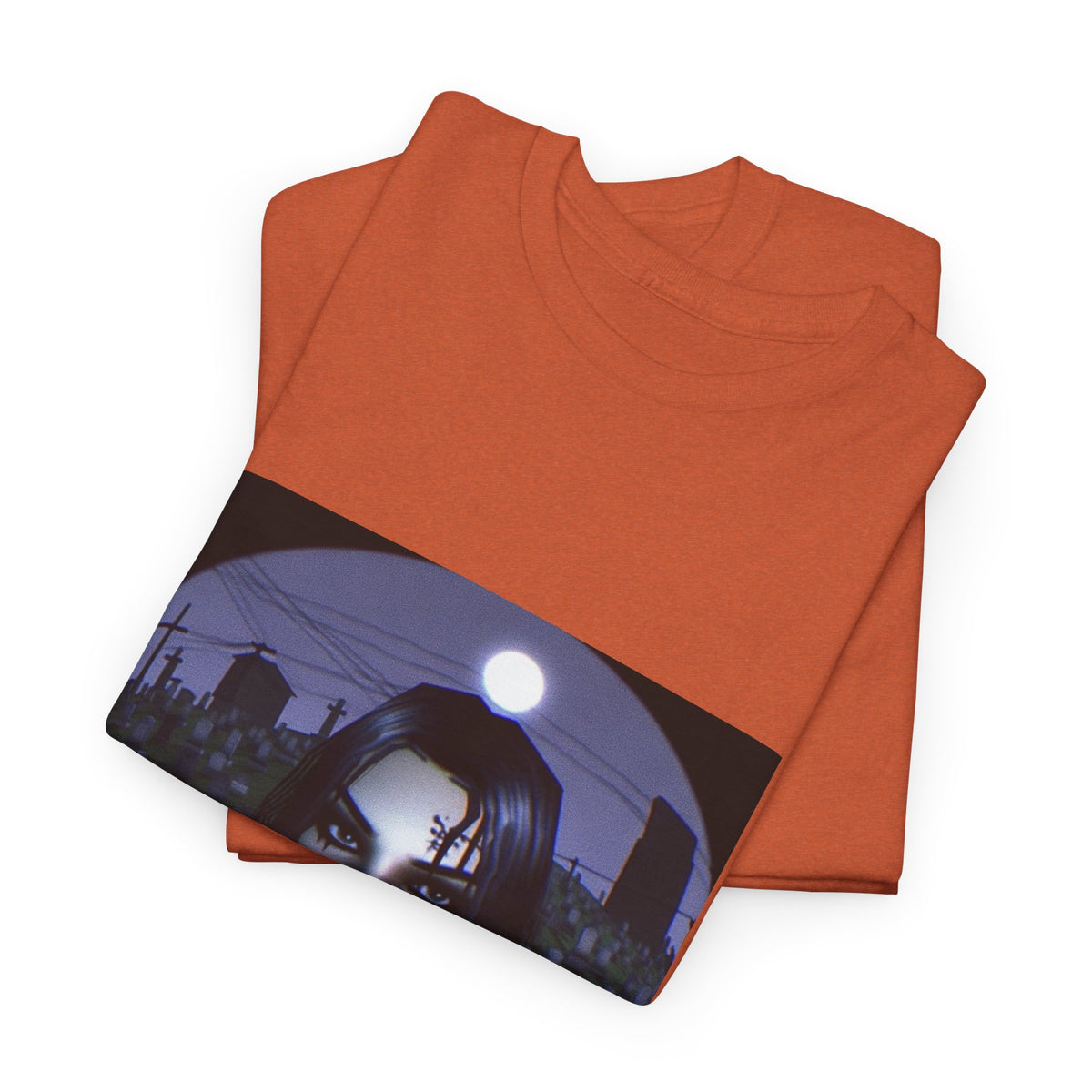 Goth Queen Smoking In Cemetery Moonlight Tee