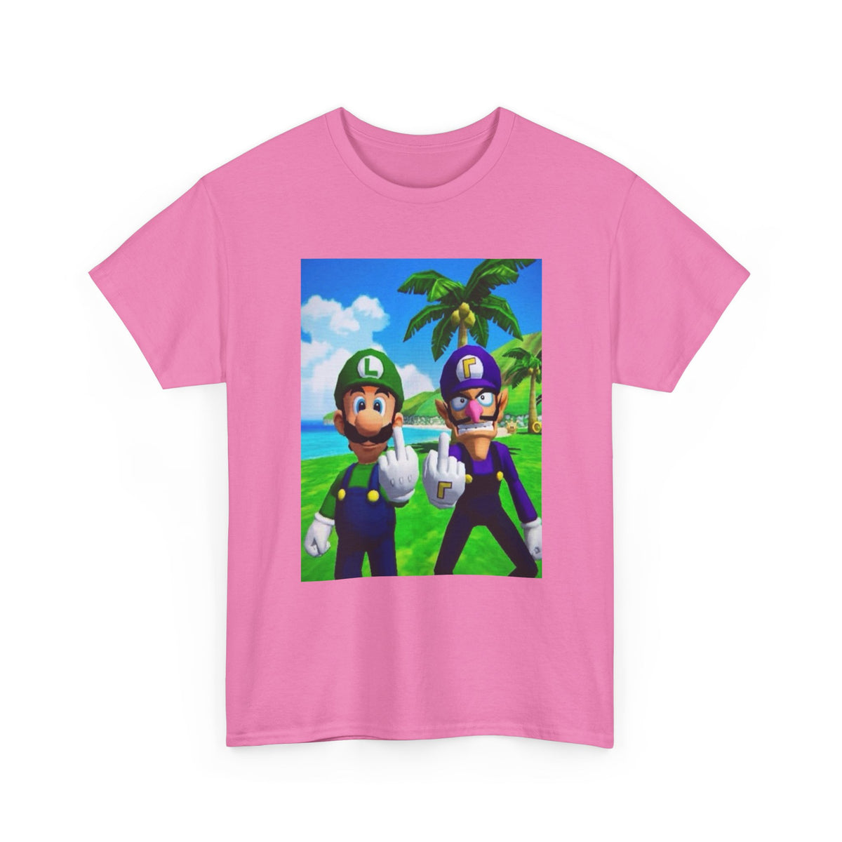 Luigi and Waluigi Flipping The Bird Tee