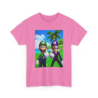 Luigi and Waluigi Flipping The Bird Tee