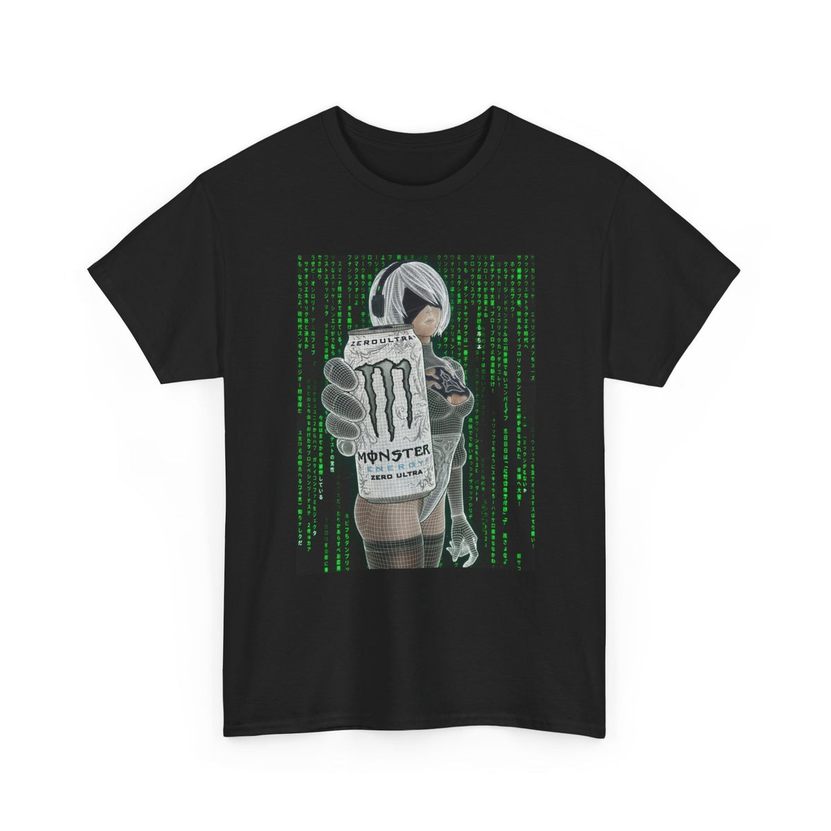 Wireframe 2B Holding Monster Energy Zero Ultra
