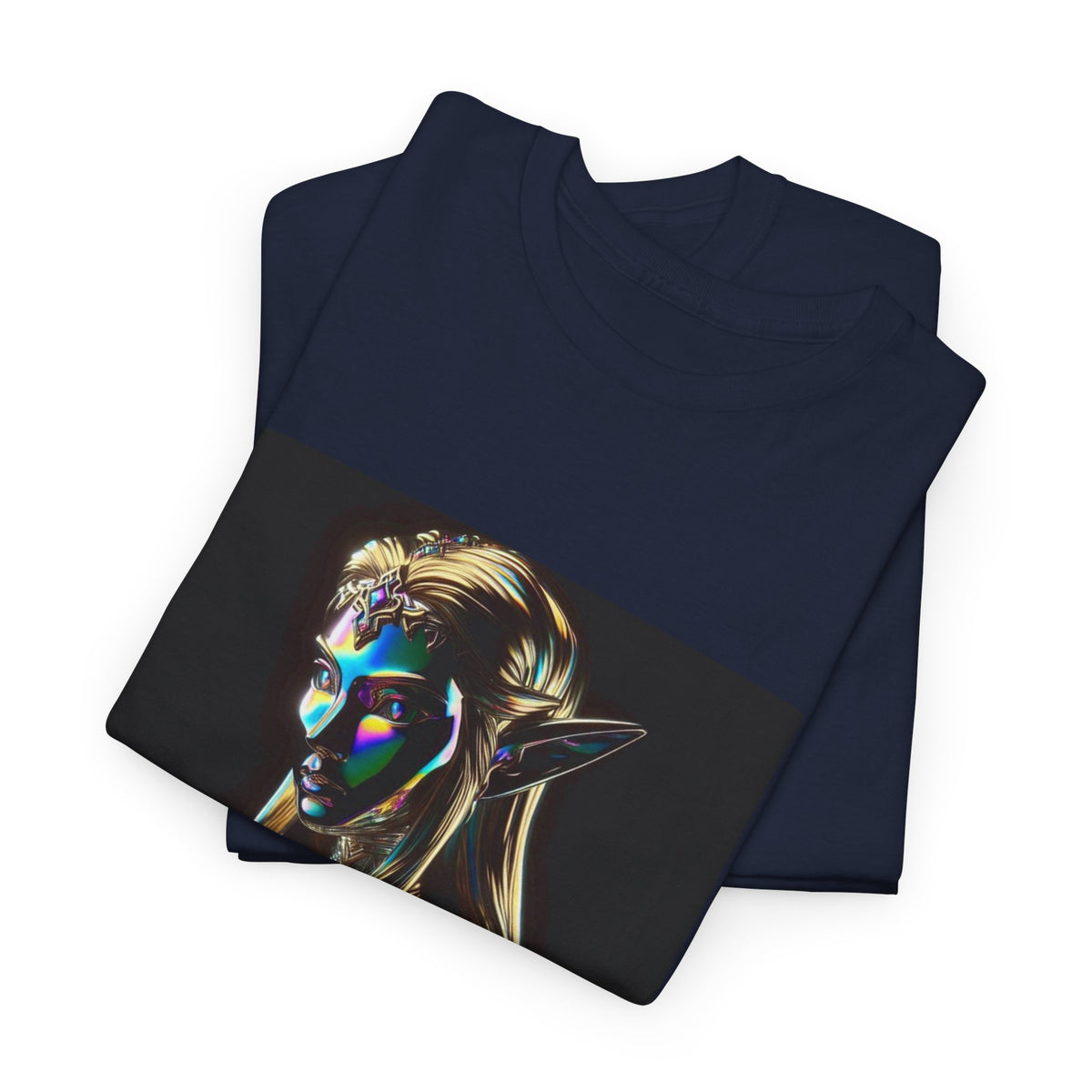 Iridescent Elven Warrior Princess Chrome Tee