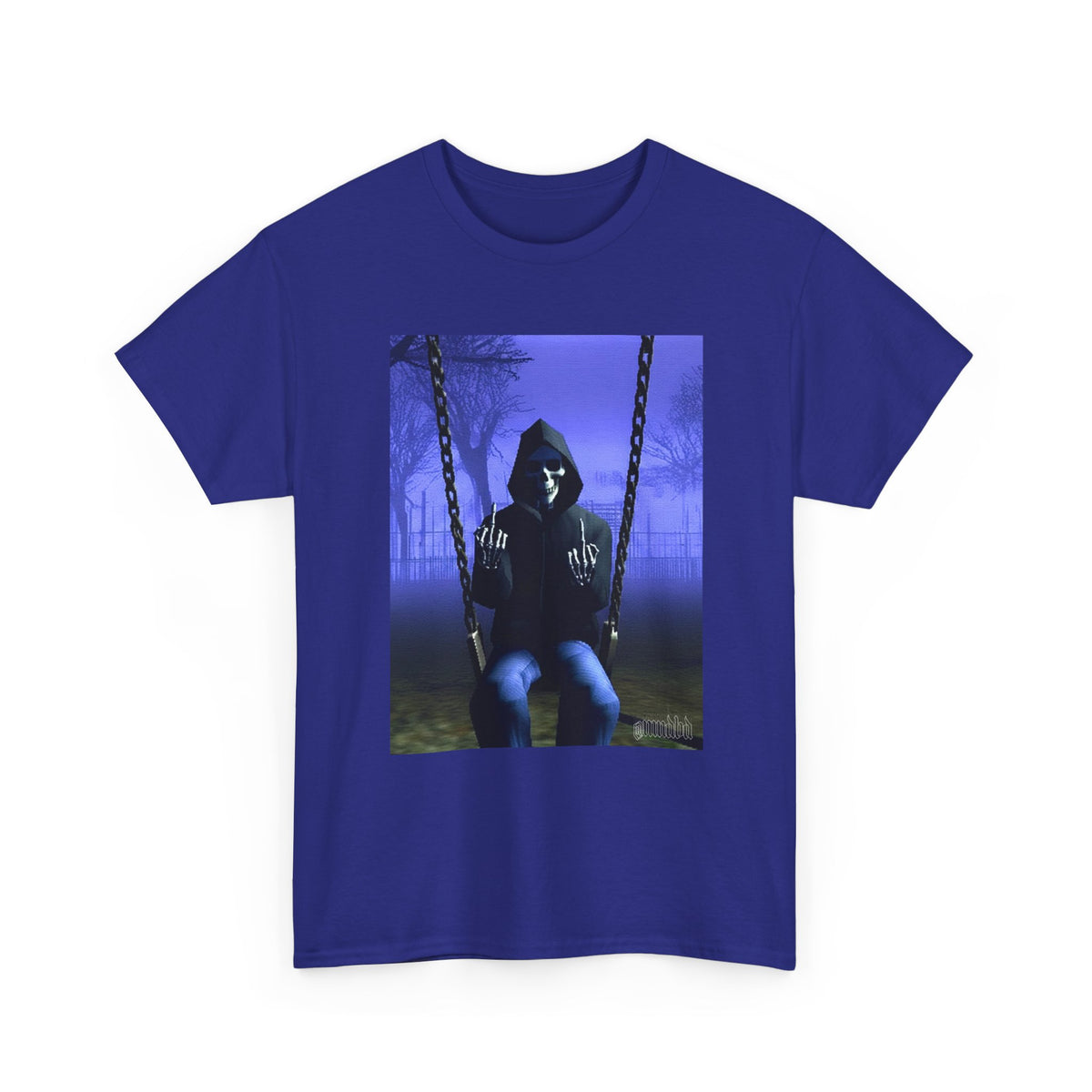 Grim Reaper Giving The Finger On A Swing