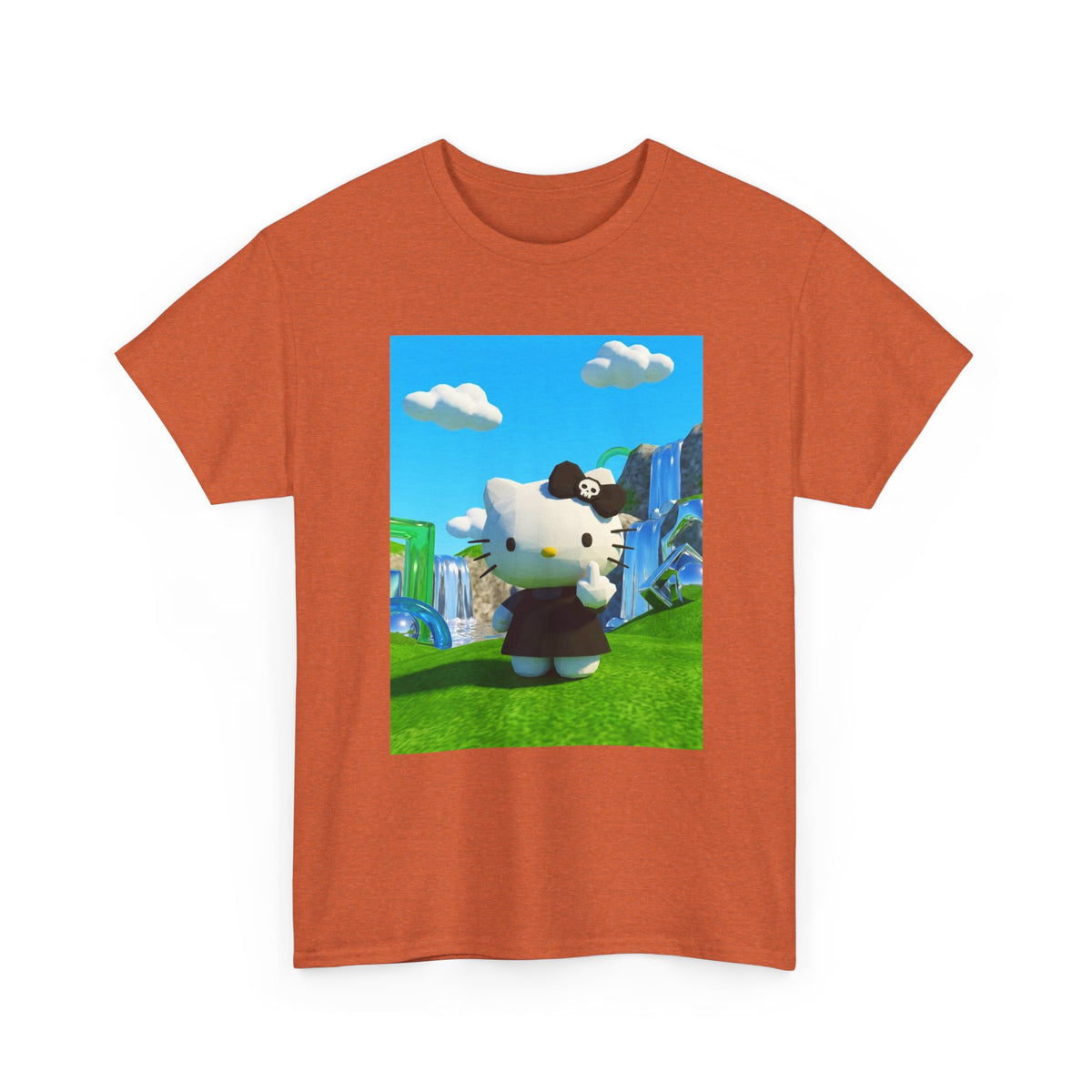 Edgy Kitty Flipping The Bird Tee