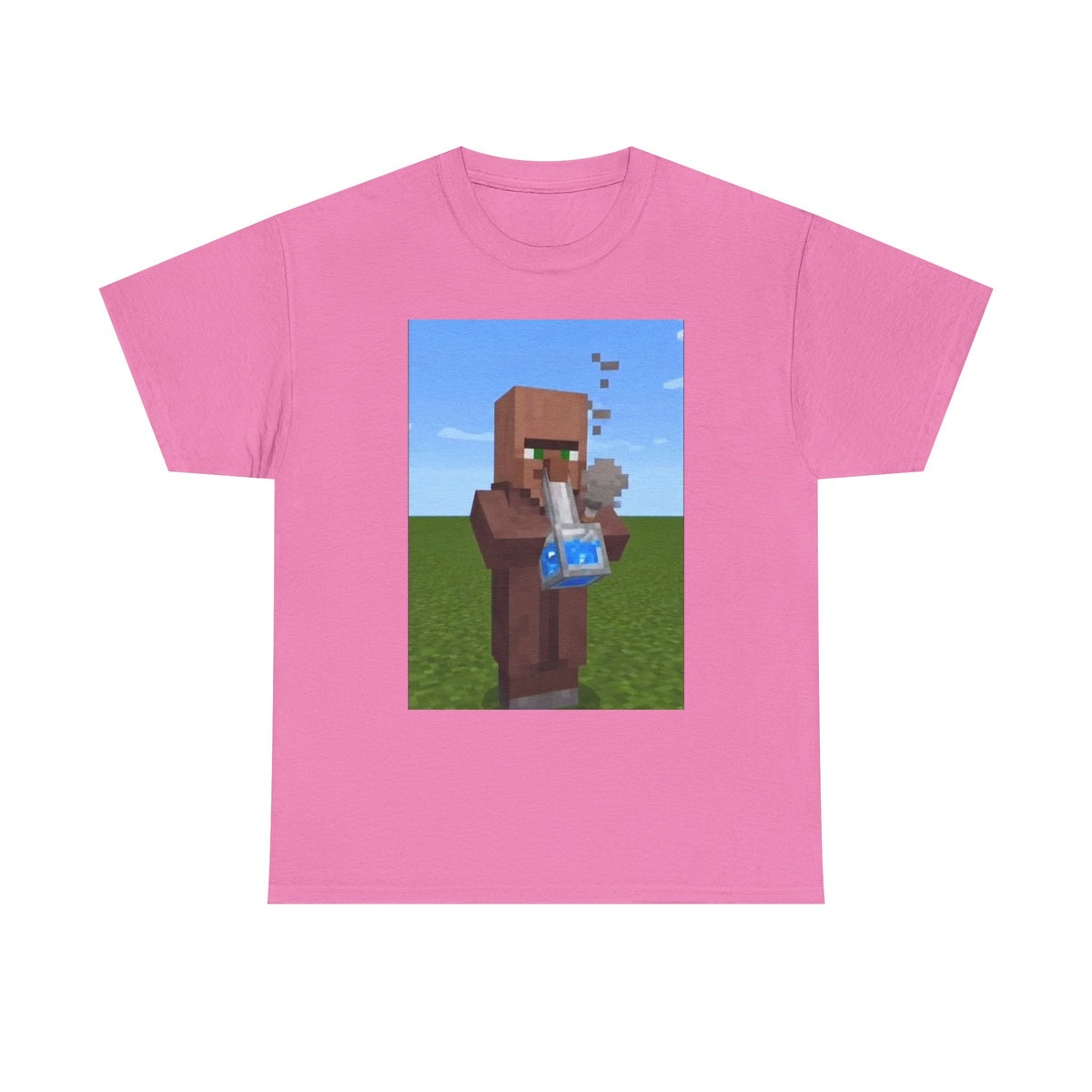 Villager Enjoying A Blocky Bong Hit