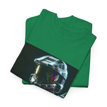 Chrome Cybernetic Commander With Rainbow Visor