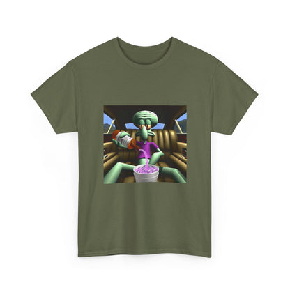 Squidward Pouring Lean In Car Tee