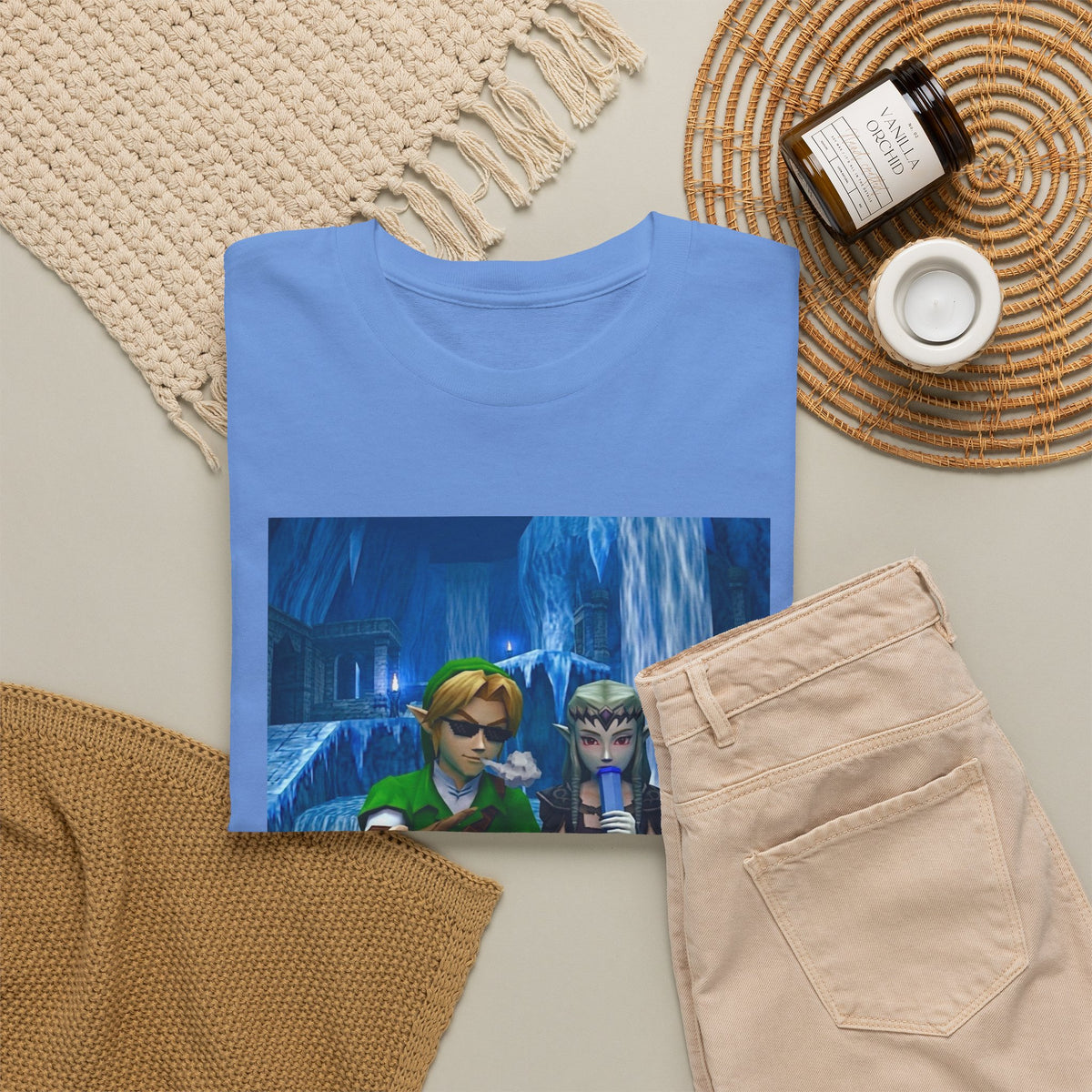 Stoner Link and Zelda Chillin' in Zora's Domain