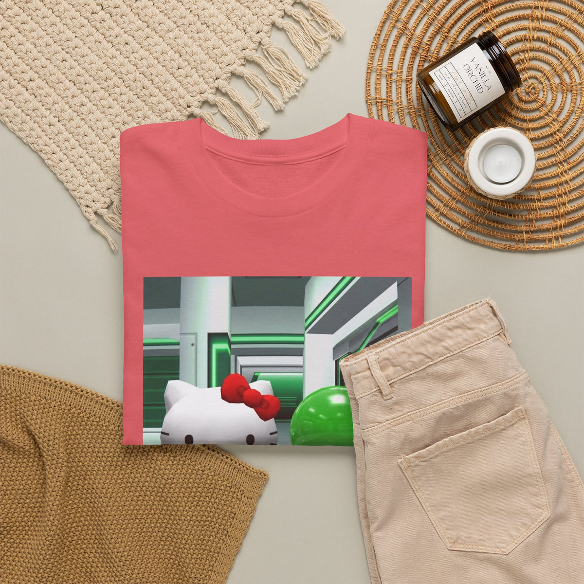 Kitty And Slime Flipping The Bird Tee