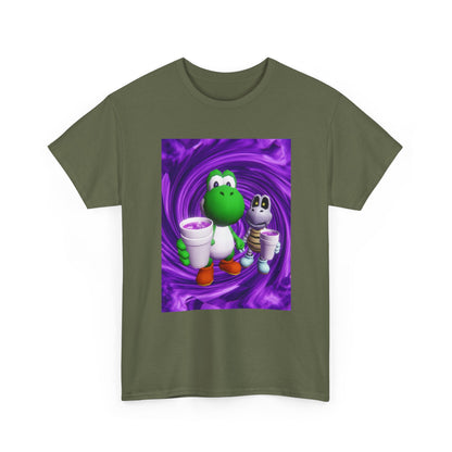 Yoshi And Dry Bones Sipping Purple Tee