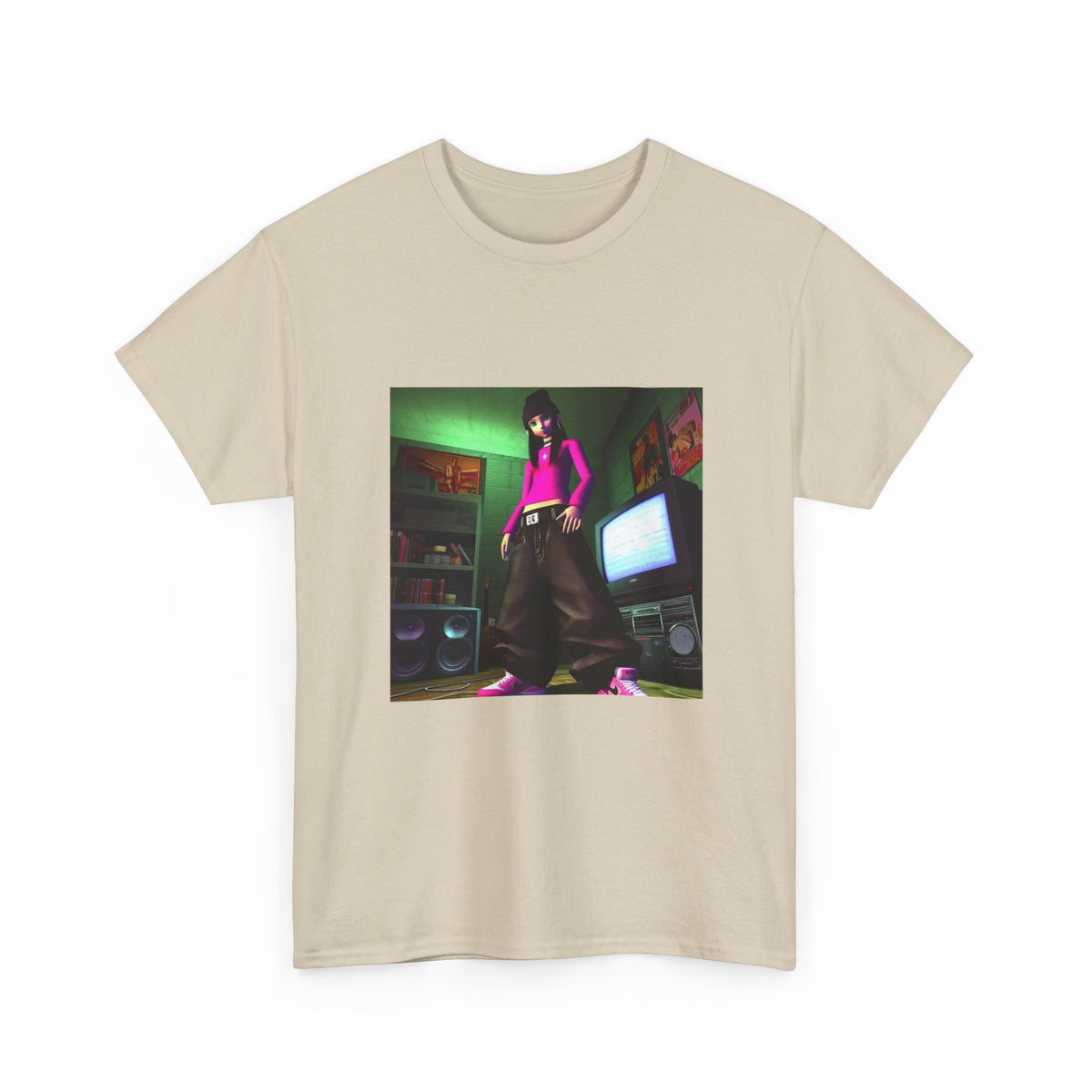 Y2K Vibe Girl In Her Room Tee