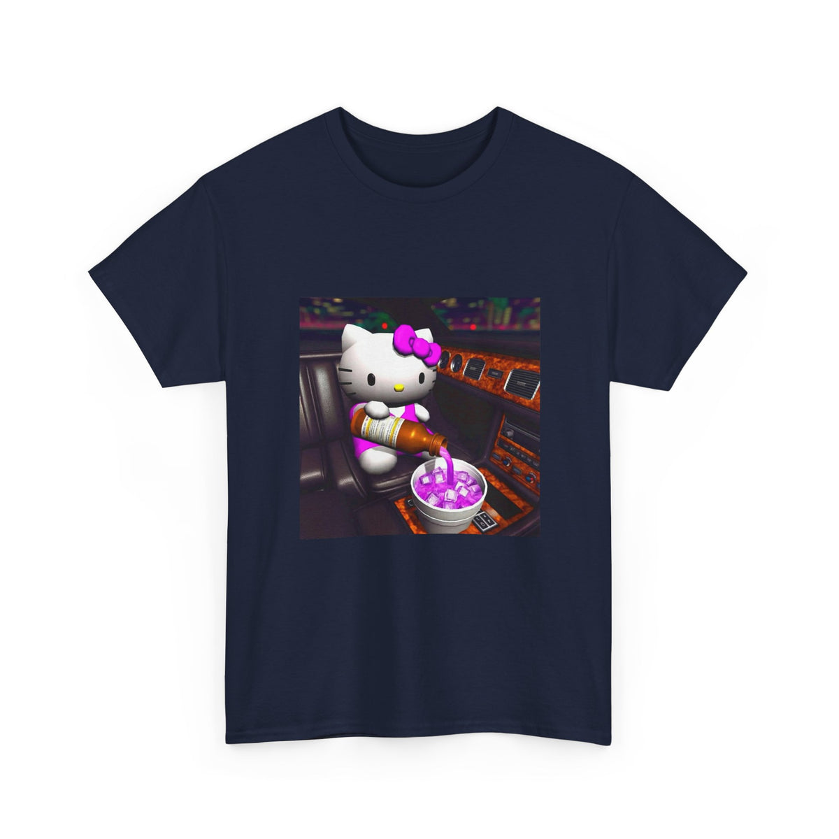 Hello Kitty Pouring Lean In Car Tee