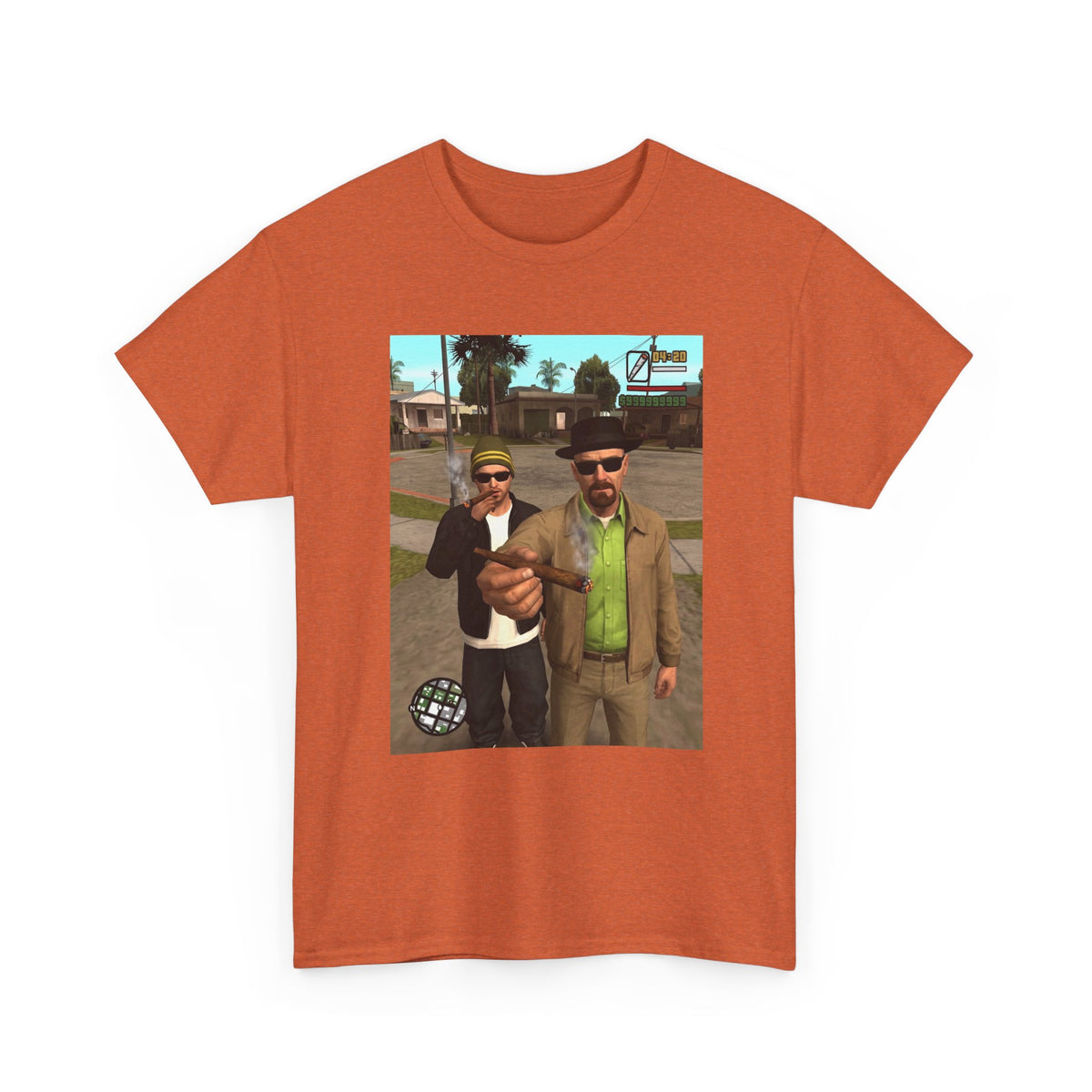Heisenberg And Jesse Breaking Bad Grand Theft Auto Blunts Tee