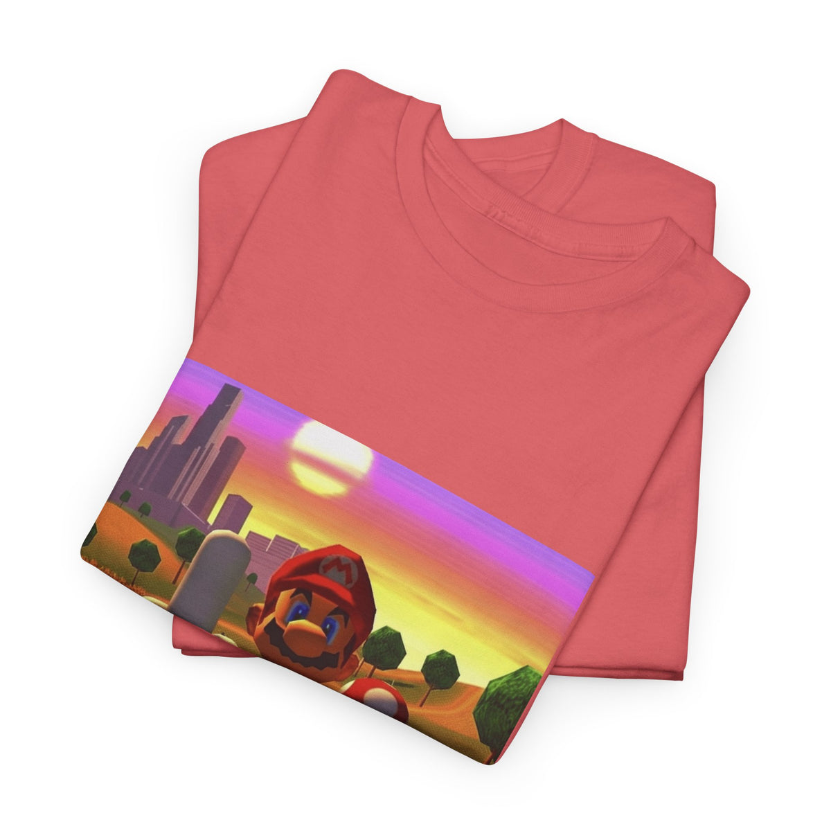 Mario And Mushroom Flipping Off Tee