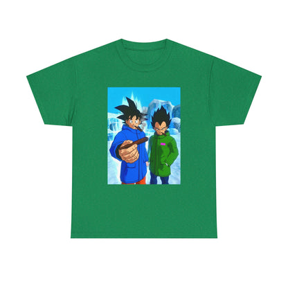 Goku and Vegeta Chilling in Icy Scene Tee
