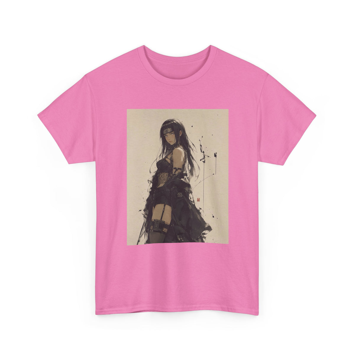 Anime Goth Girl Standing Confidently Tee