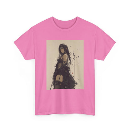 Anime Goth Girl Standing Confidently Tee
