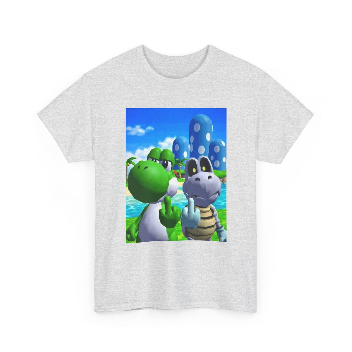 Yoshi and Dry Bones Flipping The Bird Tee (Design 4)