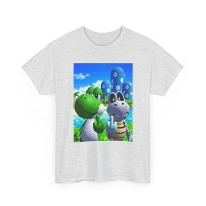Yoshi and Dry Bones Flipping The Bird Tee (Design 4)