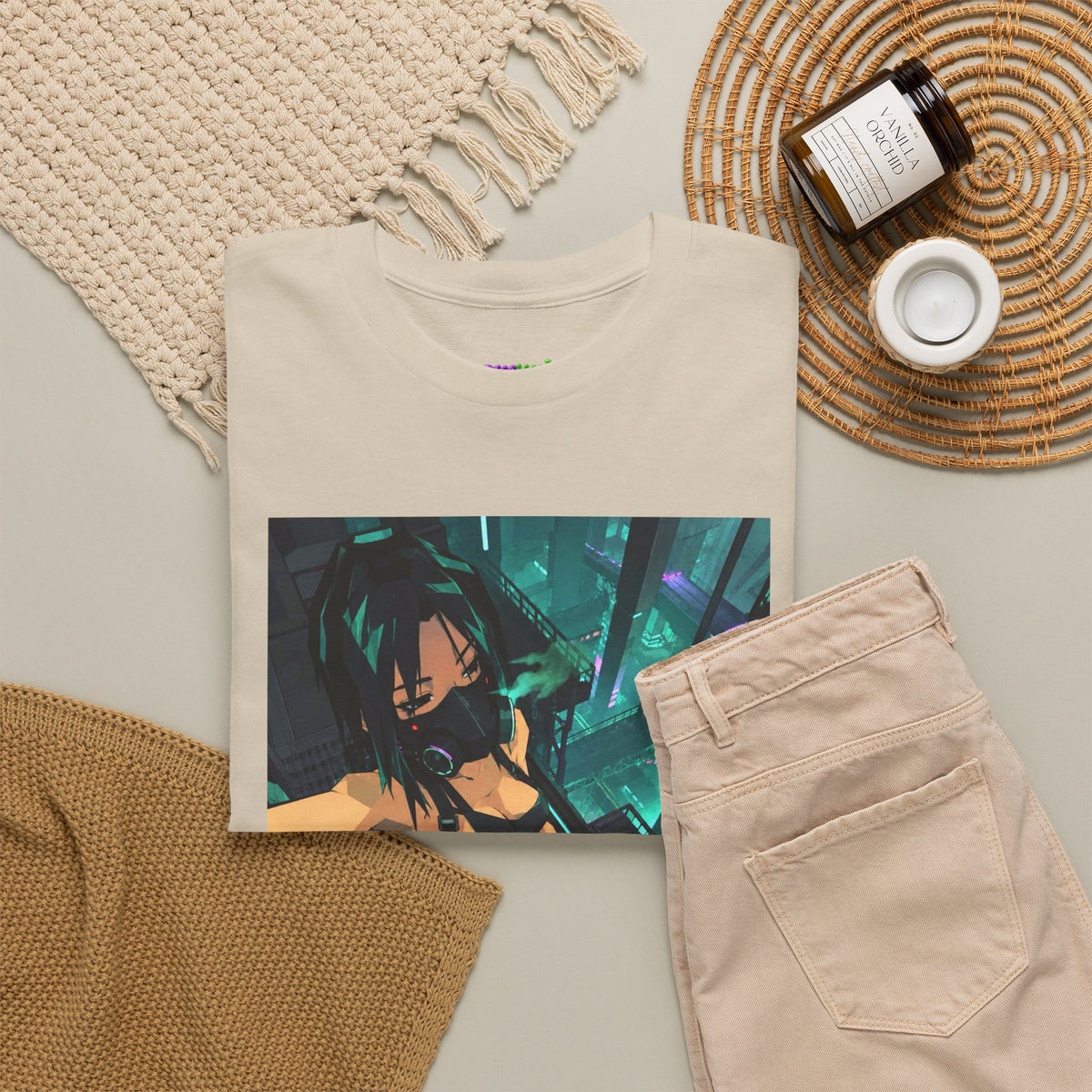 Midnight Ember Leaf Graphic Tee