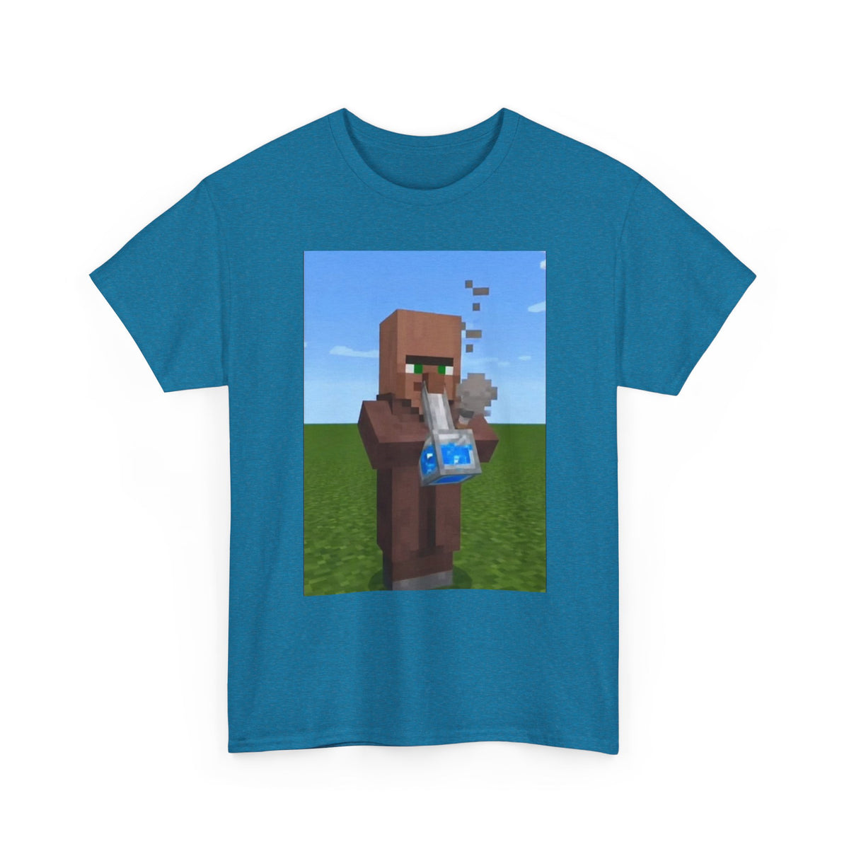 Villager Enjoying A Blocky Bong Hit