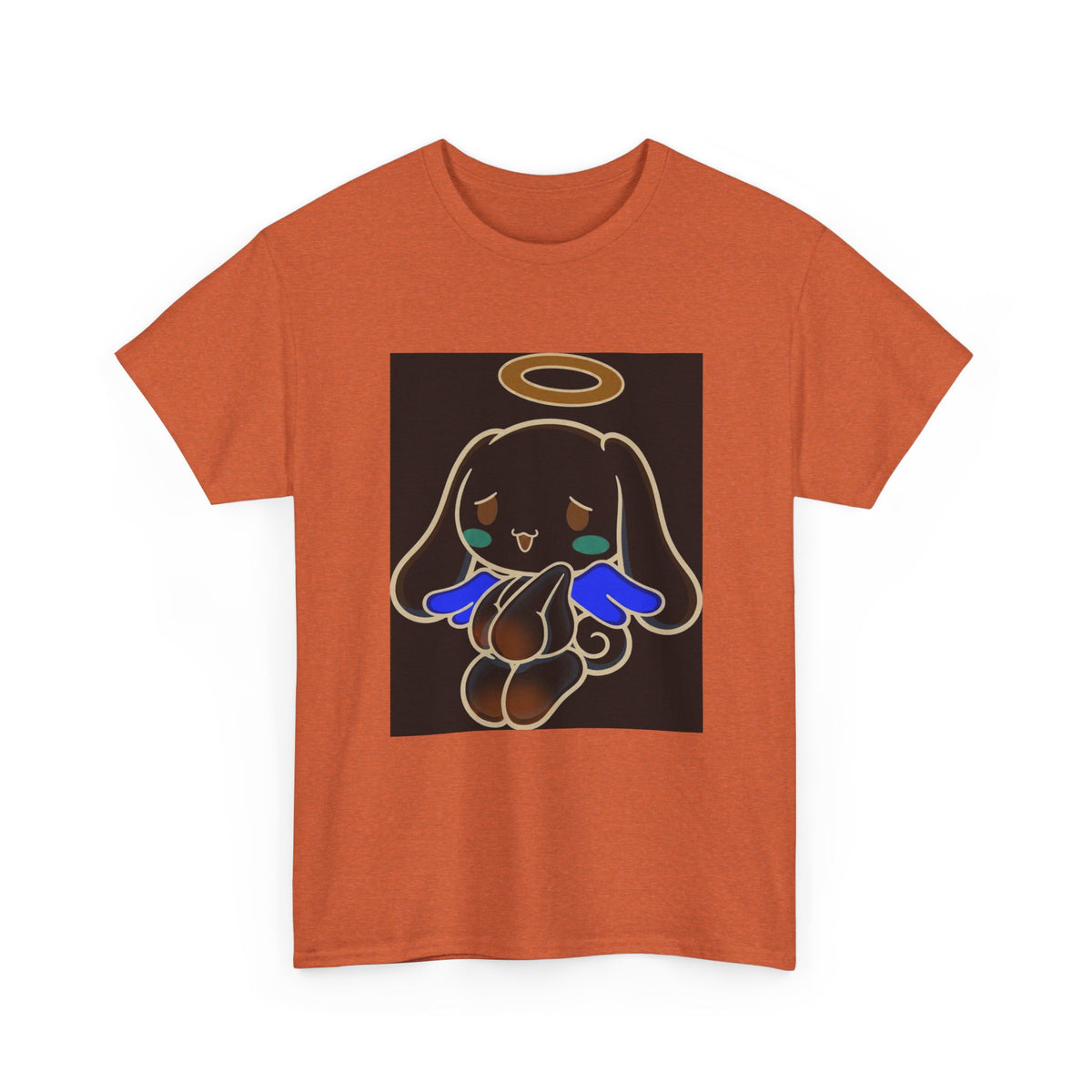 Melancholy Angel Dog Kneeling With Halo Tee