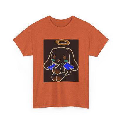 Melancholy Angel Dog Kneeling With Halo Tee