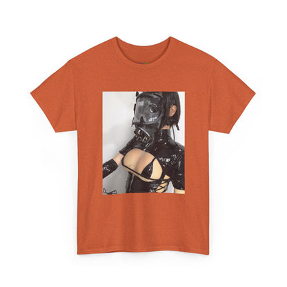 Figure Wearing Gas Mask Tee