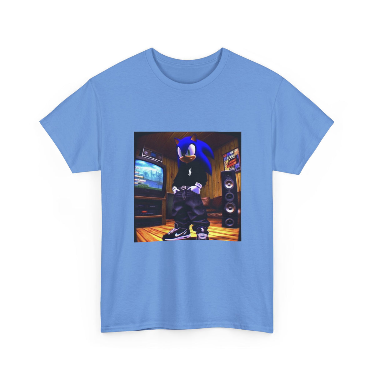 Sonic Drip Posing In A Retro Room