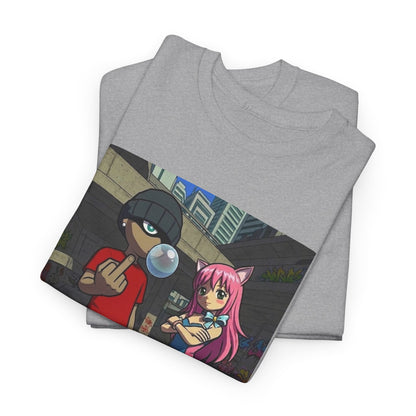 Skater Punk And Kitty Girl In Skater Park Tee