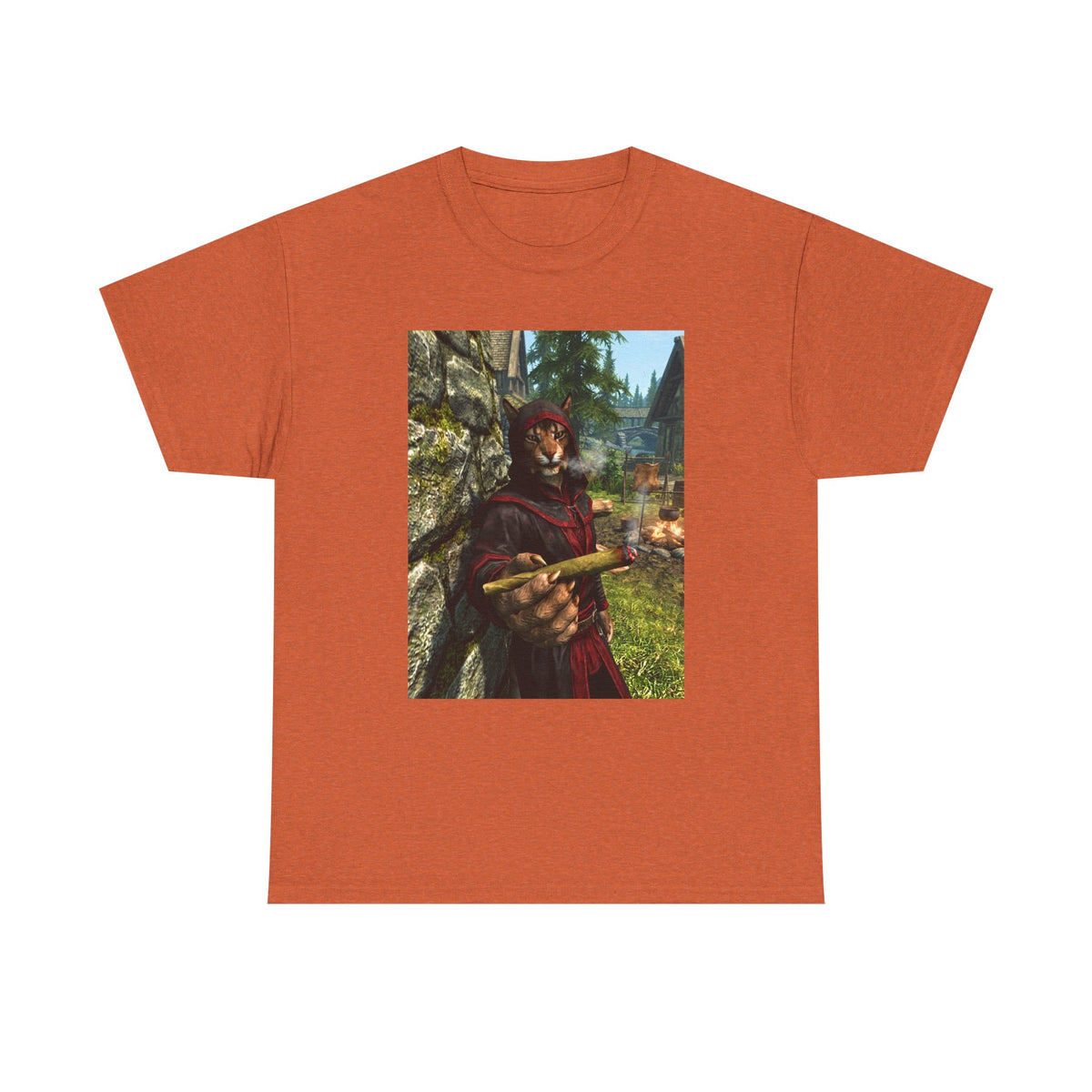 Khajiit Smoking Blunt In Skyrim Tee