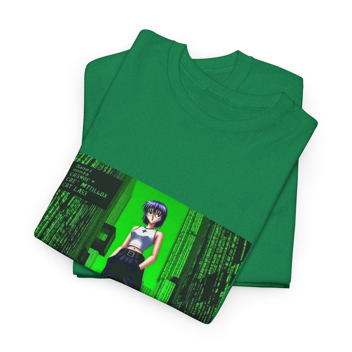 Anime Girl In Matrix Code City