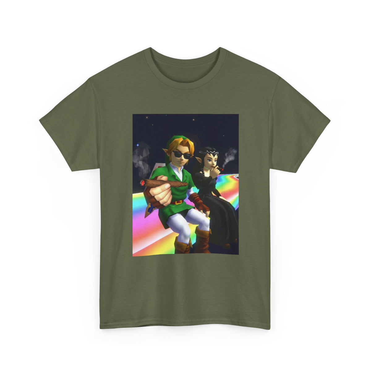 Link And Dark Zelda Smoking Blunts
