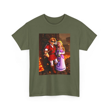 Link And Zelda Chillin' By The Lava