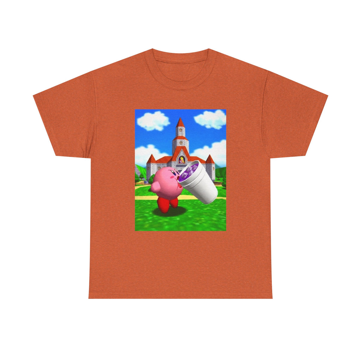 Kirby Sipping Lean At Peach's Castle