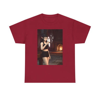 Dark Elf Girl Smoking Cigar Tee