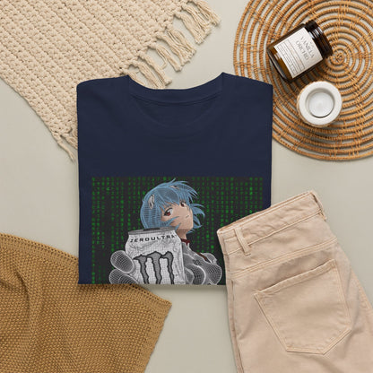 Rei Ayanami Holding Monster Energy Wireframe Tee