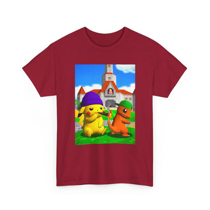 Pikachu And Charmander Chilling At Peach's Castle Tee