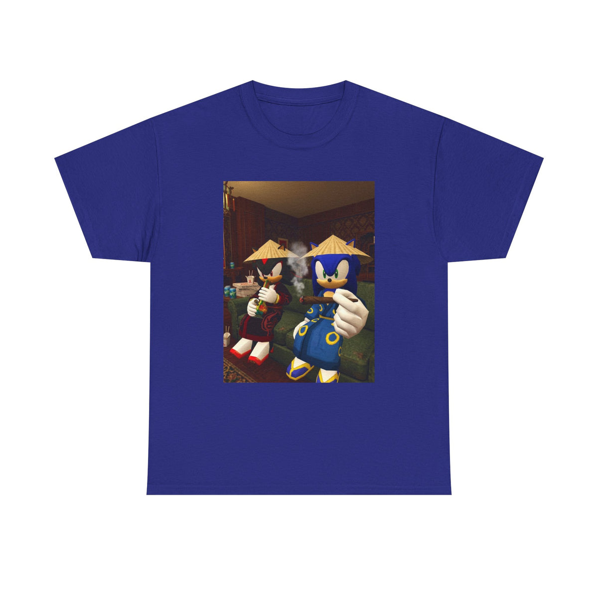 Sonic And Shadow Chilling And Smoking Tee (Design 5)