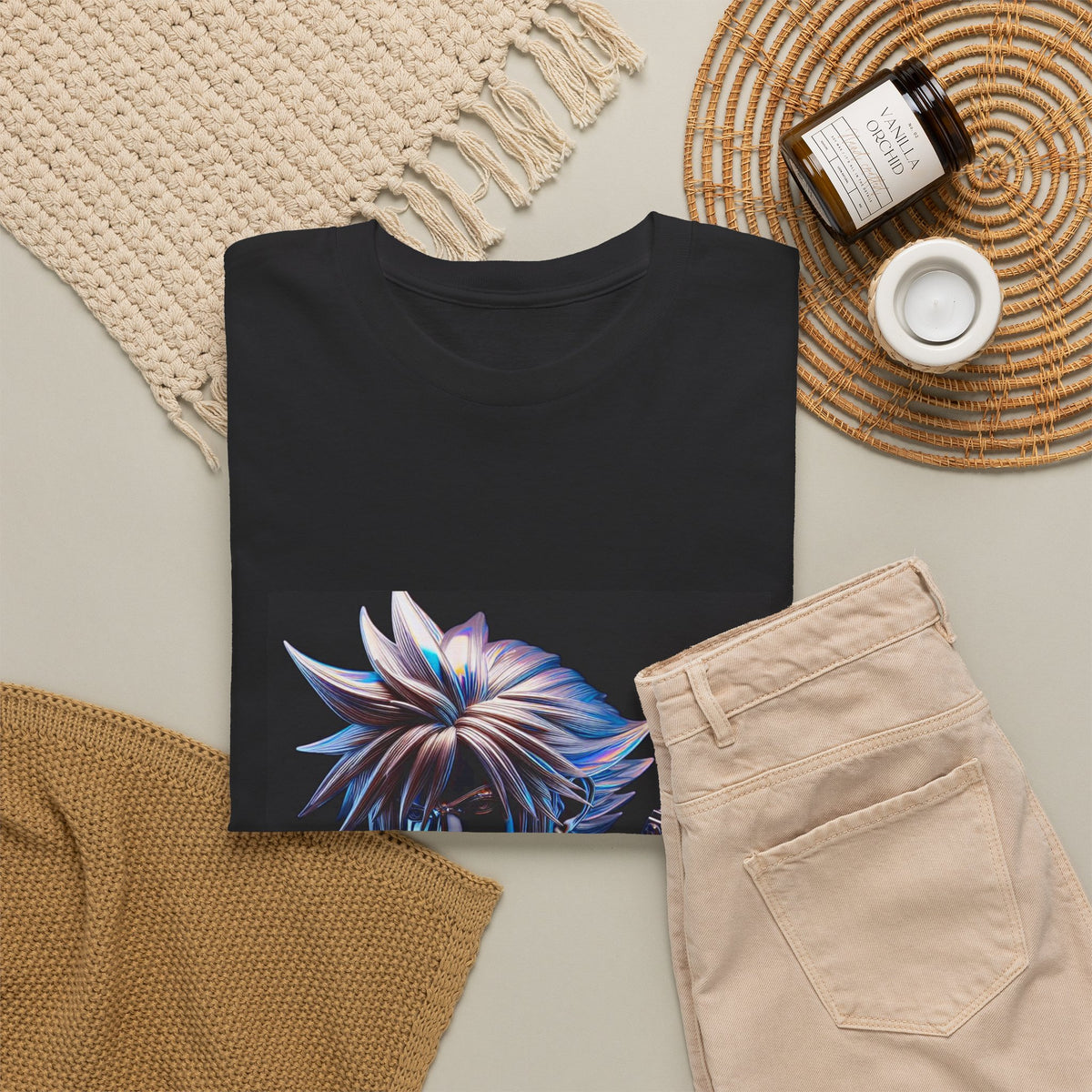 Chrome Warrior With Spiky Hair Tee