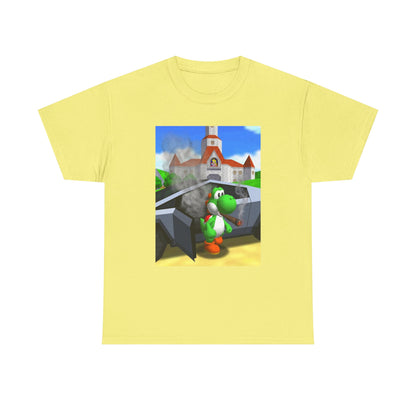 Yoshi Puffing Blunt At Peach's Castle