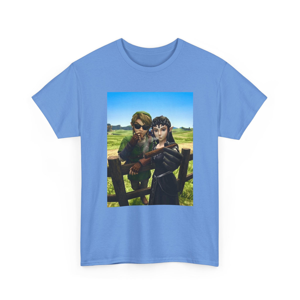 Link And Zelda Smoking Cigars Tee