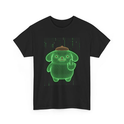 Wireframe Puppy Flipping The Bird