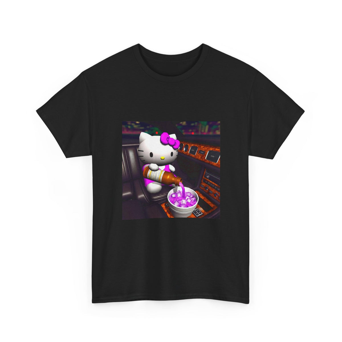 Hello Kitty Pouring Lean In Car Tee
