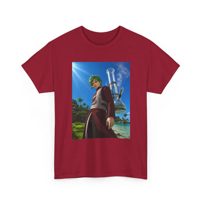 Green-Haired Gaara Chilling On A Tropical Beach