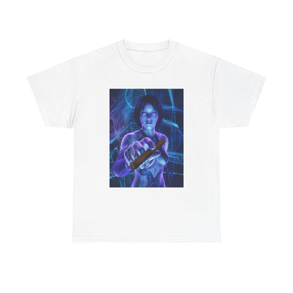 Cybernetic Woman Offers Lit Cigar Tee