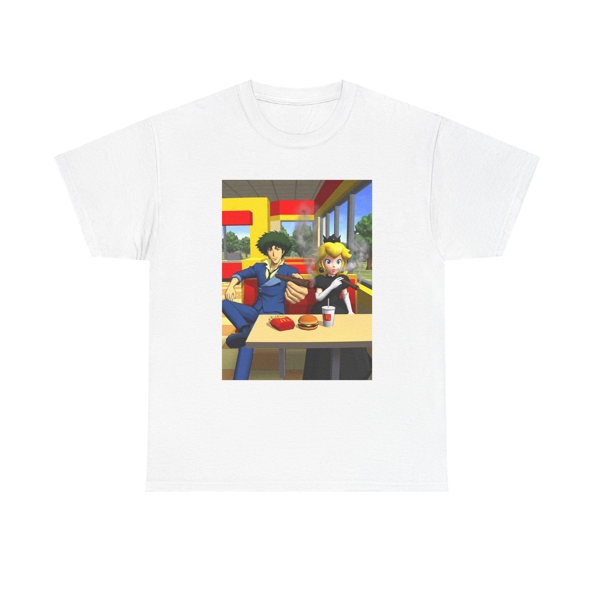 Spike Spiegel And Dark Peach Chilling Tee