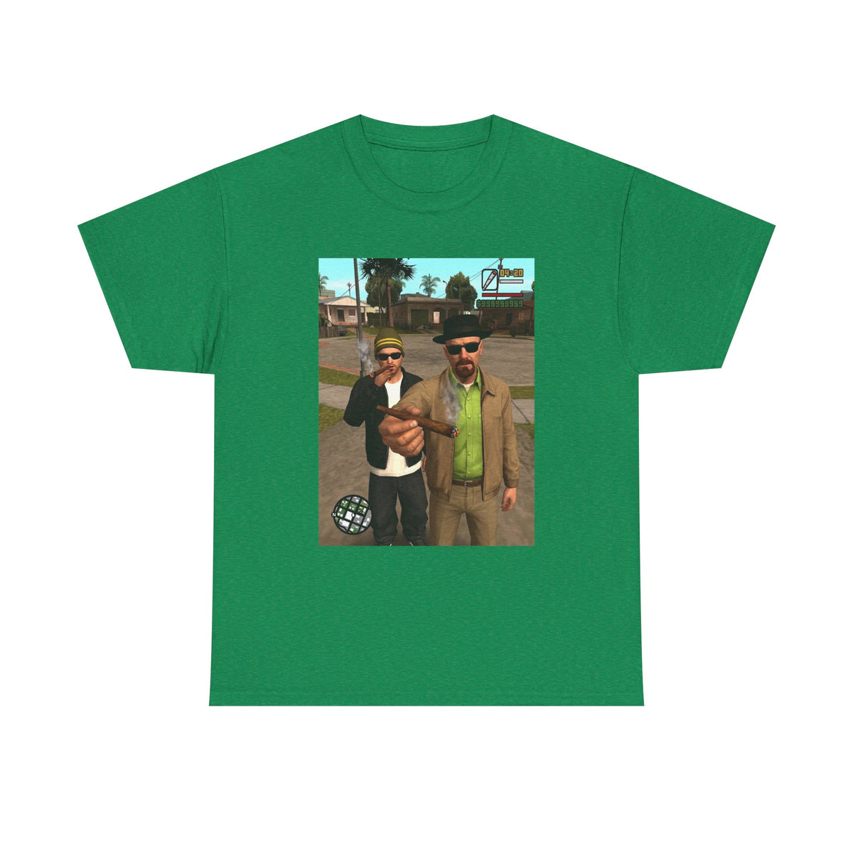 Heisenberg And Jesse Breaking Bad Grand Theft Auto Blunts Tee