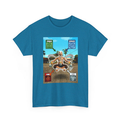 Meditating Avatar Bending All Elements Tee