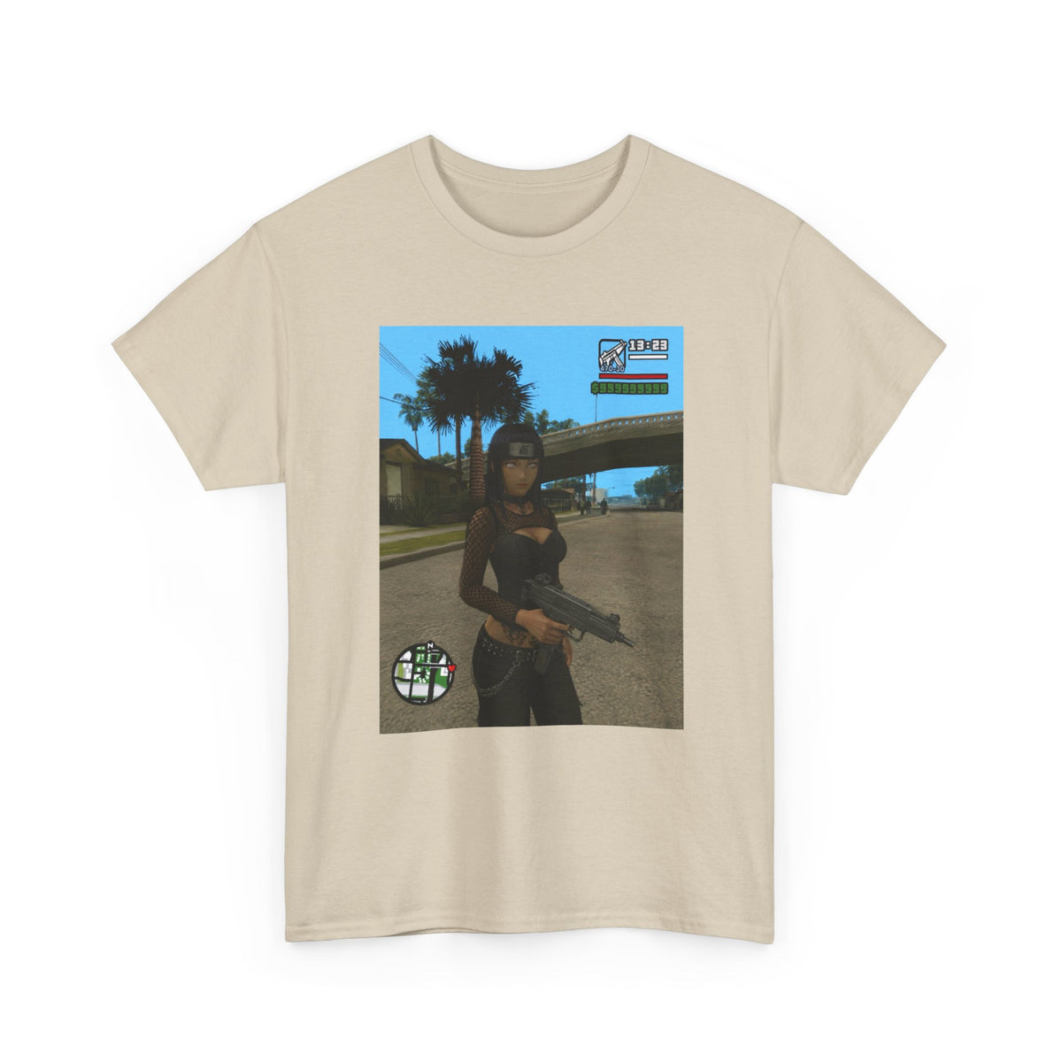 Anime Assassin Girl Holding Gun Tee